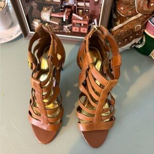 Lauren Ralph Lauren Tan Strappy Heels